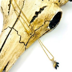 Vintage Krementz 14k Gold Plated Necklace with Dainty Crystal Pendant